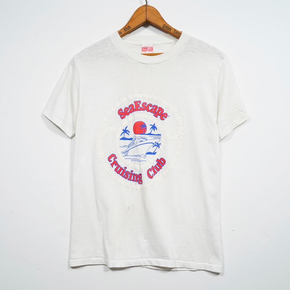 Vintage 80s Royal First Class Signal Sports Cruise T Shirt USA Single Stitch S/M